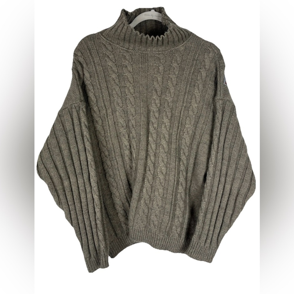 Oxbow Skerry Wool Cable Knit Gray Sweater 81102 Ski Womens Size‎ M